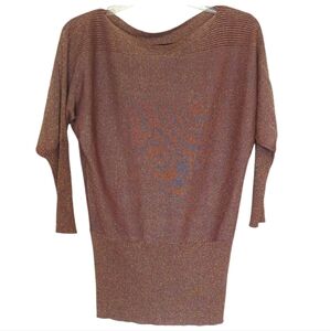 PECK & PECK BRONZE METALLIC SWEATER